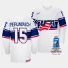 scott perunovich usa 2023 iihf world championship home white jersey