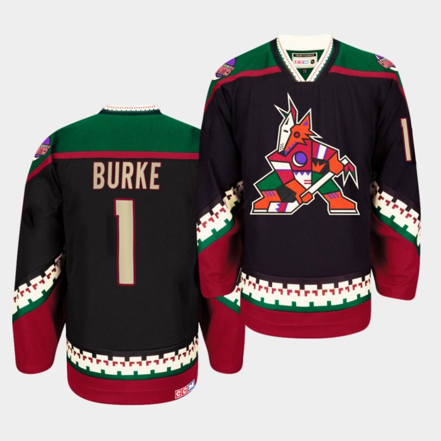 sean burke phoenix coyotes black heritage vintage jersey