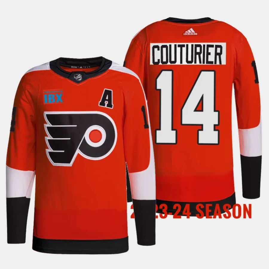 sean couturier flyers burnt orange 2023 24home primegreen jersey