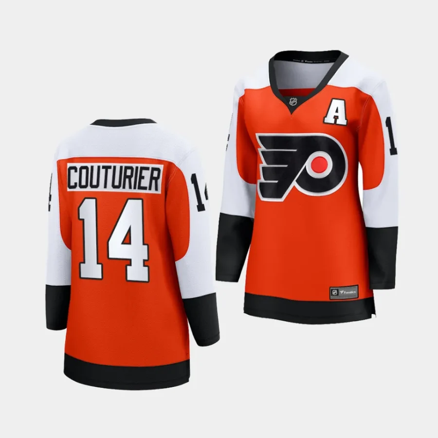 sean couturier flyers burnt orange home women jerseys