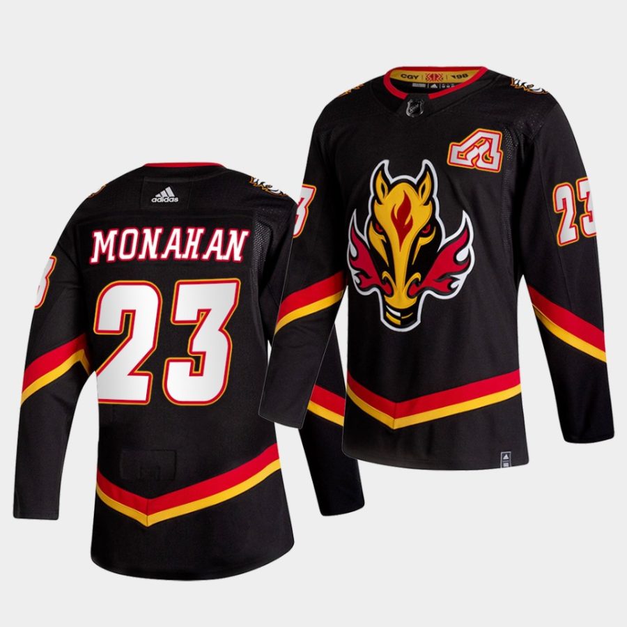 sean monahan flames black 2021 reverse retro special edition authentic jersey