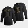 seattle kraken custom 2021 22military appreciation night black authentic jersey