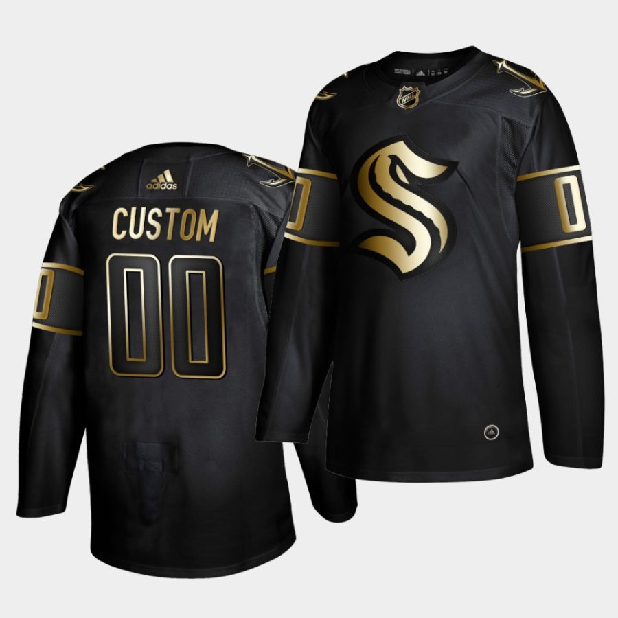 seattle kraken custom golden edition black limited jersey