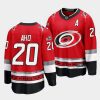 sebastian aho hurricanes red 25th anniversary premier jersey