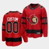 senators custom red 2021 reverse retro men jersey