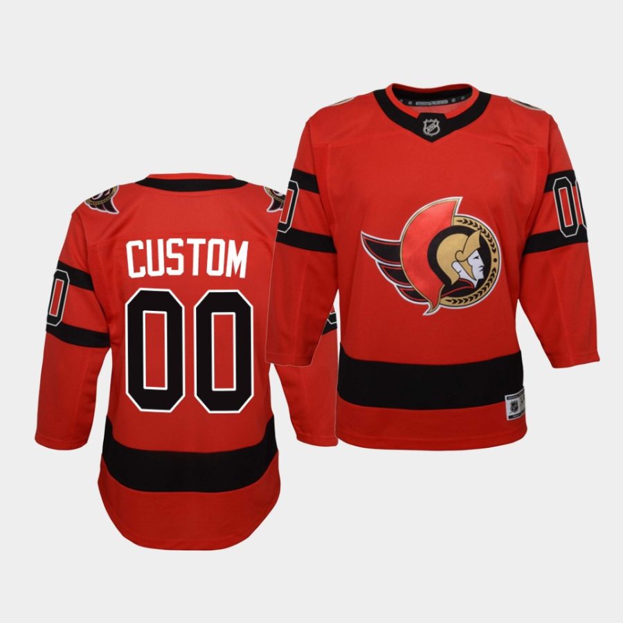 senators custom red 2021 reverse retro youth jersey