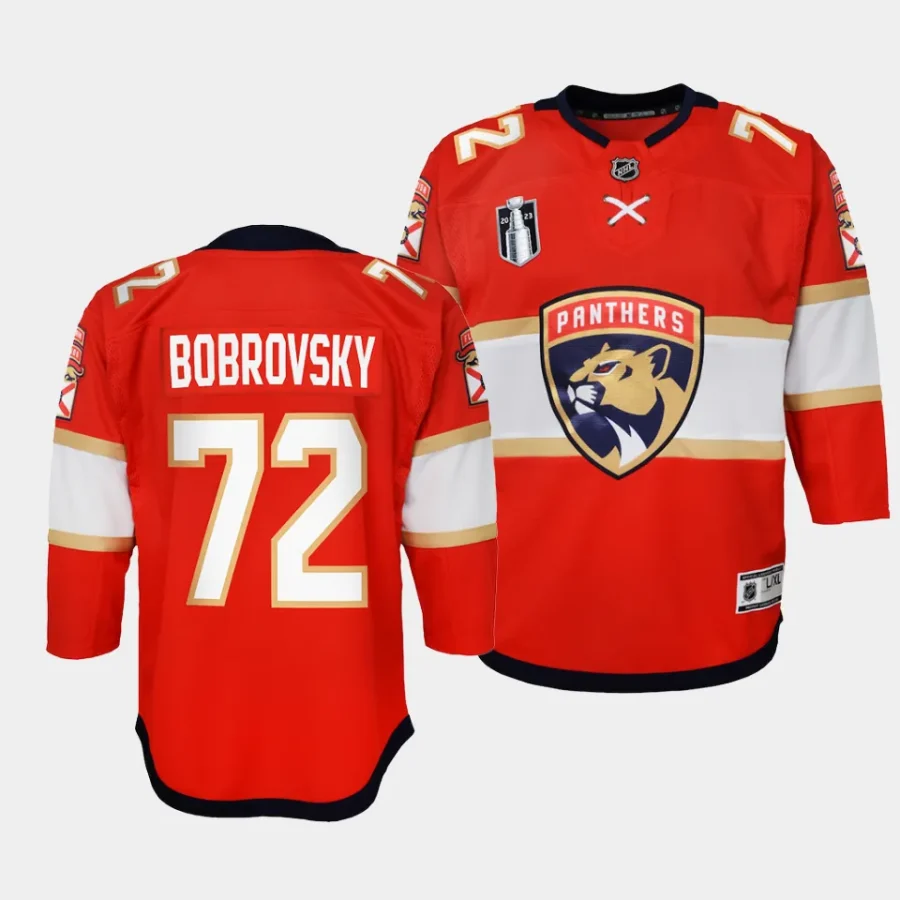 sergei bobrovsky panthers 2023 stanley cup final youth redhome jersey