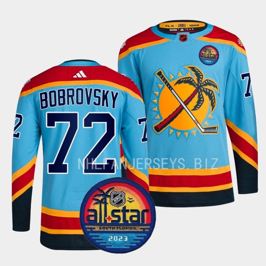 sergei bobrovsky panthers blue 2023 all star patch reverse retro jersey