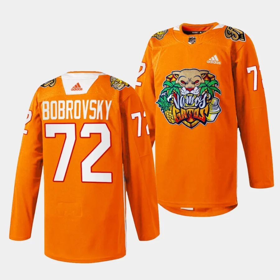 sergei bobrovsky panthers orange 2024 vamos gatos specialty jersey