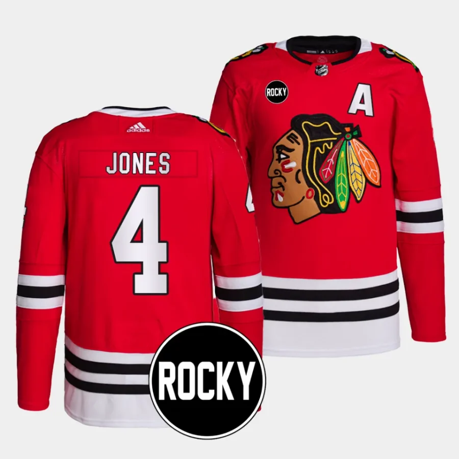 seth jones blackhawks red 2023 24authentic home rocky patch jersey