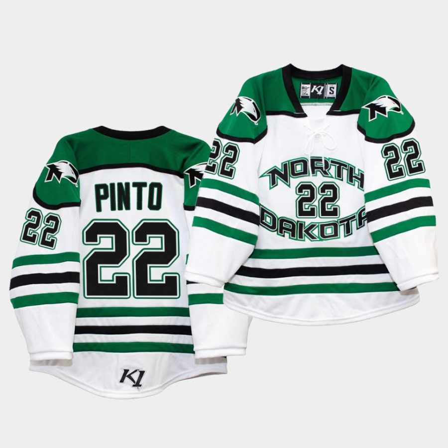 shane pinto nchc home white college hockey jersey