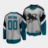 sharks custom gray 2021 reverse retro men jersey