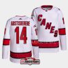 shayne gostisbehere hurricanes white 2022 23authentic primegreen away jersey