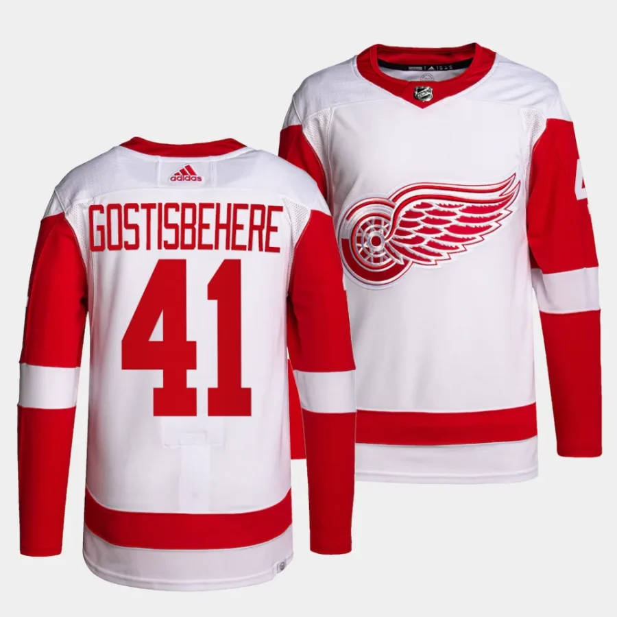 shayne gostisbehere red wings white away authentic pro jersey