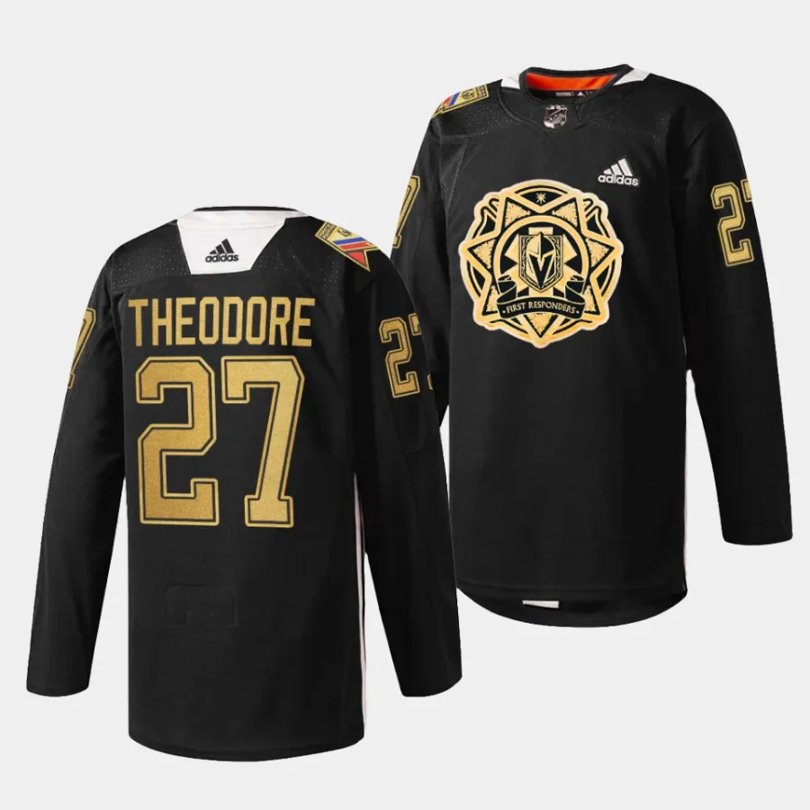 shea theodore vgk 2024 first responders black jersey