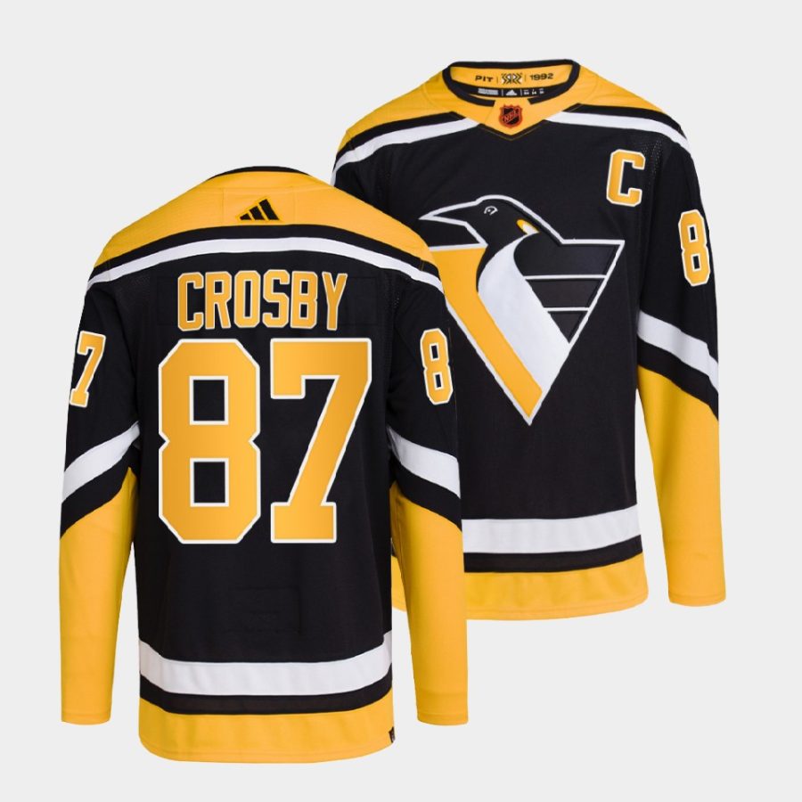 sidney crosby penguins black 2022reverse retro 2.0 authentic primegreen jersey