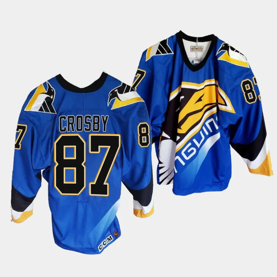 sidney crosby penguins blue throwback heinous third jersey