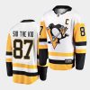 sidney crosby penguins white nickname sid the kid jersey 0