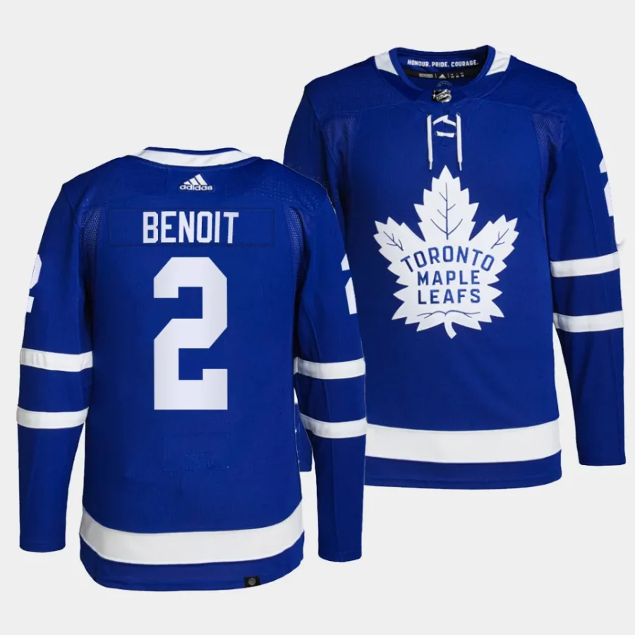 simon benoit maple leafs blue home primegreen authentic projersey