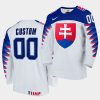 slovakia custom 2021 iihf world championship white home jersey