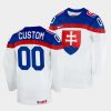 slovakia custom 2022 iihf world championship white home jersey