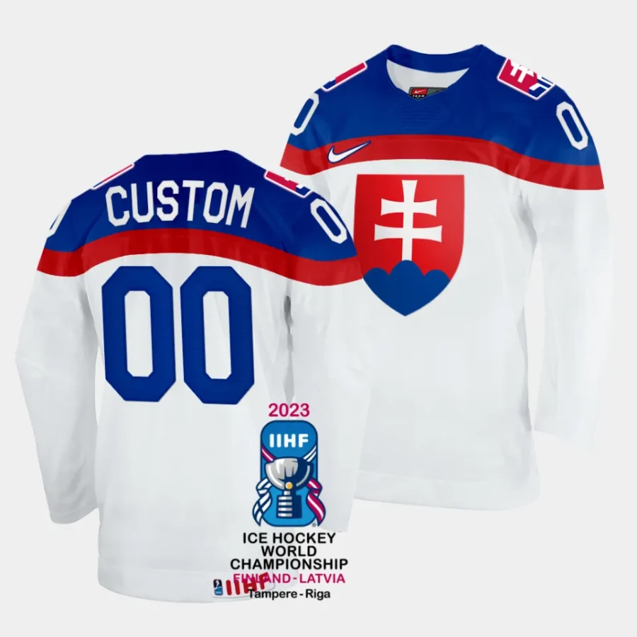 slovakia custom 2023 iihf world championship white home jersey