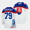 slovakia libor hudacek 2023 iihf world championship white home jersey