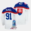 slovakia matus sukel 2023 iihf world championship white home jersey