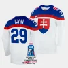 slovakia michal ivan 2023 iihf world championship white home jersey