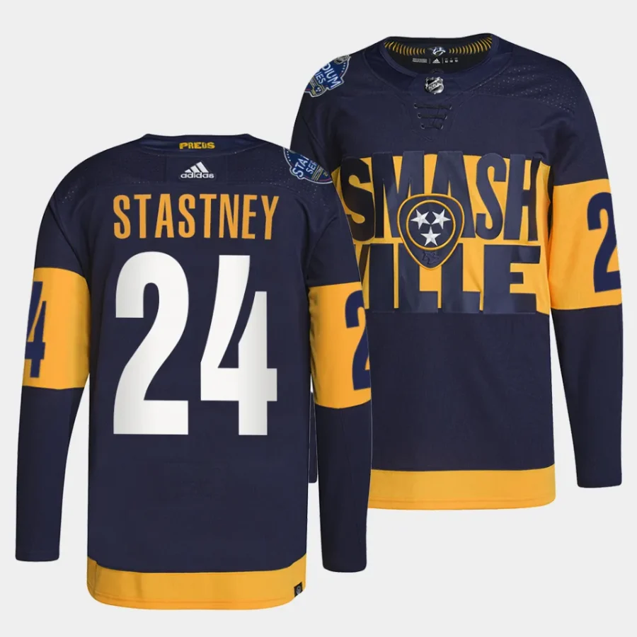 spencer stastney predators navy nhl stadium series primegreen authentic projersey