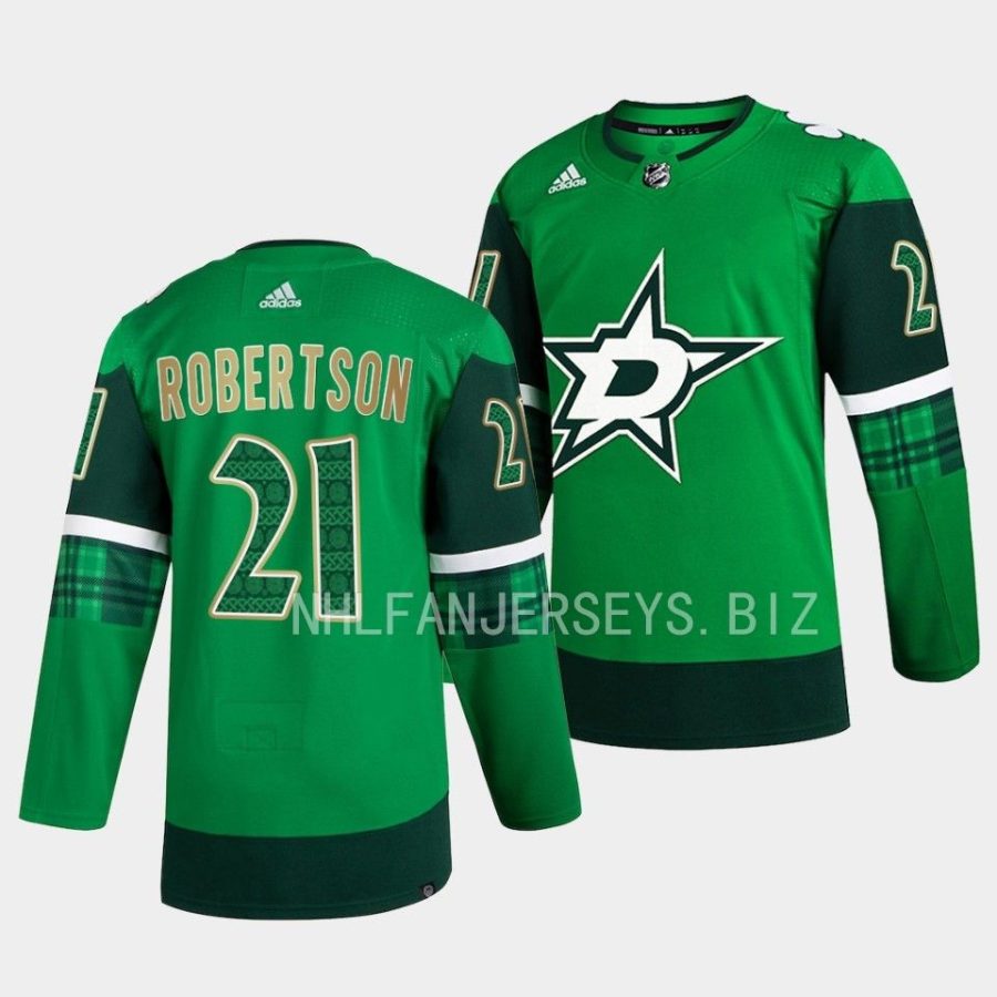 stars jason robertson green 2023 st. patricks day jersey