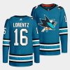 steven lorentz sharks teal 2022 23home primegreen authentic jersey