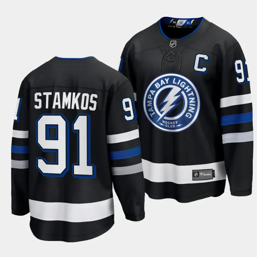 steven stamkos lightning black 2023 24alternate premier breakaway jersey