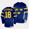 sweden dennis everberg 2023 iihf world championship navy away jersey