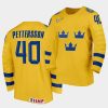 sweden elias pettersson 2020 iihf world ice hockey yellow home jersey