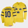 sweden fabian wagner 2023 iihf world junior championship yellow home jersey