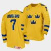 sweden gustav berglund 2021 iihf world junior championship gold home jersey