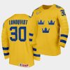 sweden henrik lundqvist 2020 iihf world ice hockey yellow home jersey