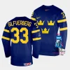 sweden jakob silfverberg 2023 iihf world championship navy away jersey