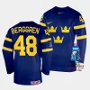 sweden jonatan berggren 2023 iihf world championship navy away jersey