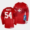 switzerland christian marti 2023 iihf world championship red away jersey