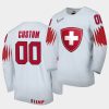 switzerland custom 2021 iihf world championship white home jersey