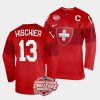 switzerland nico hischier 2022 nhl global series red home jersey