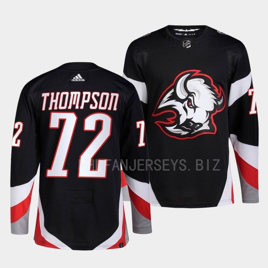 tage thompson sabres black 2022 23goathead alternate primegreen authentic jersey