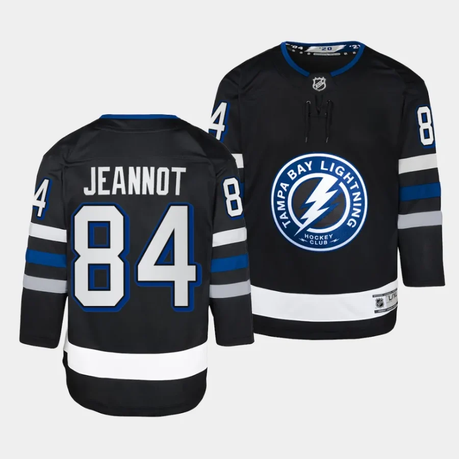 tanner jeannot lightning 2023 24alternate youth blackpremier player jersey