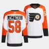 tanner laczynski flyers white 2023 24authentic away jersey