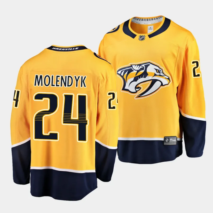 tanner molendyk predators gold home 2023 nhl draft breakaway playerjersey