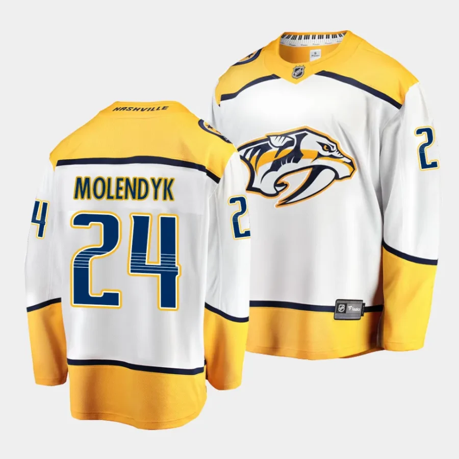 tanner molendyk predators white away 2023 nhl draft breakaway playerjersey