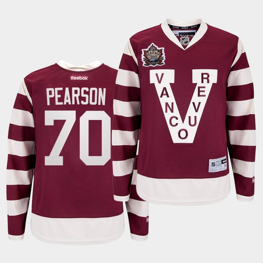 tanner pearson canucks burgundy heritage classic millionaires jersey