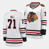 taylor hall blackhawks white away women jerseys